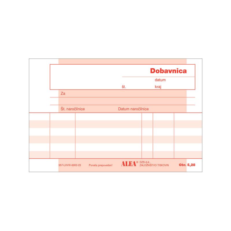 5.28 Dobavnica - samokopirna