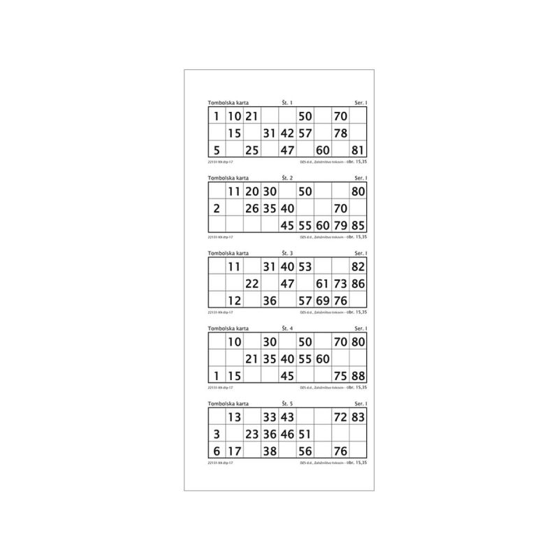 15.35 Tombolske karte