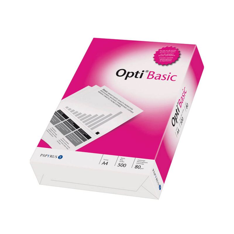 Fotokopirni papir, Opti basic, A4, 80 gr., bel, 500 listov