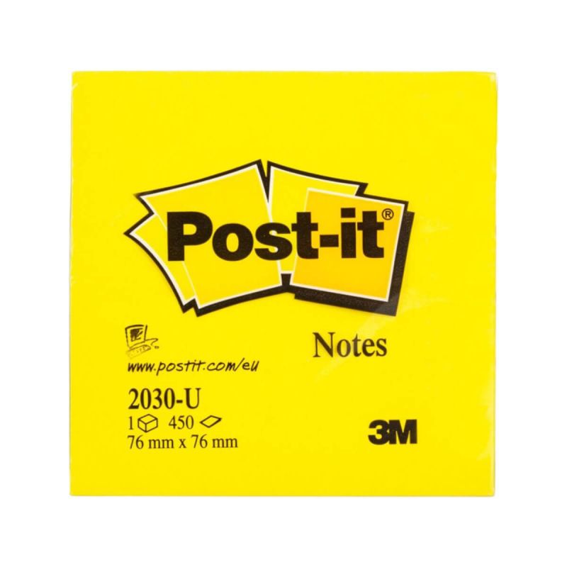 Samolepilni lističi v kocki, 3M, Post-it, 76x76mm, 450 listov