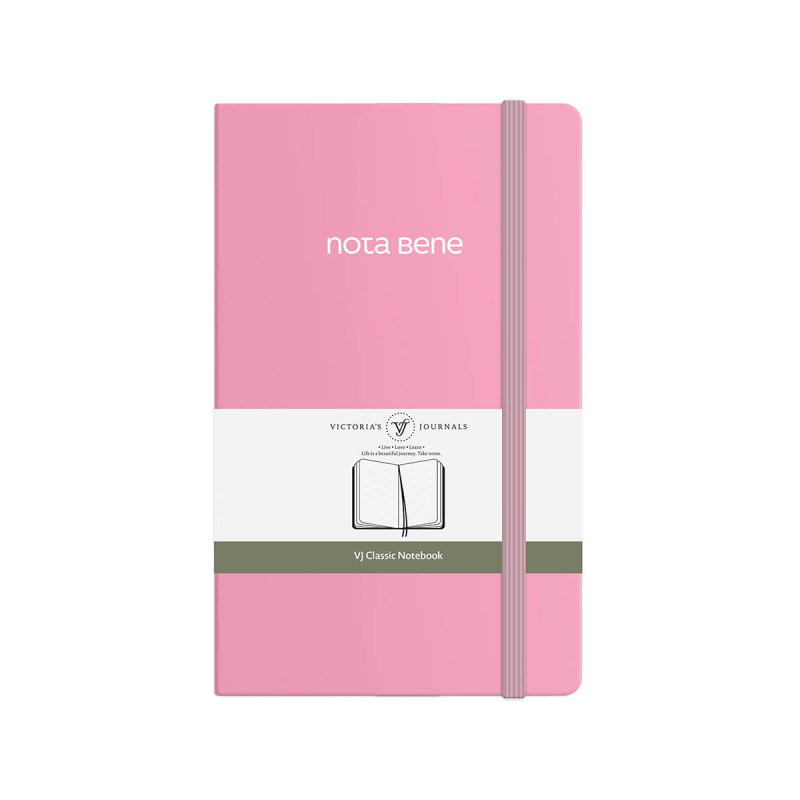 Blok Victoria s Journals Classic, trede platnice 13x21, Roza