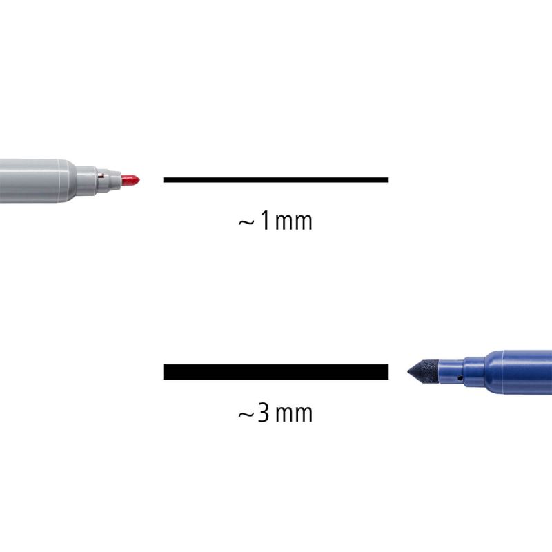 Flomastri, Staedtler, Triplus, 10 kos, obojestranski, v plastični embalaži