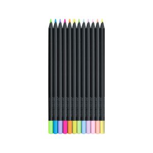 Barvice, Faber Castell, Black Edition, neon in pastel, 12 kos