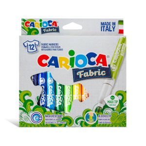 Flomastri, Carioca, Fabric, 12 kos, v kartonski embalaži