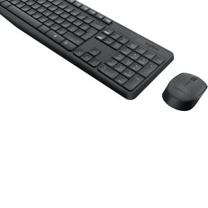 Tipkovnica z optično miško, Logitech, MK235, USB priklop, doseg 10 m, odporna na tekočino