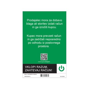 5.26 A5 Nalepka zahtevaj račun A5