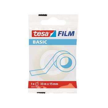 Lepilni trak, Tesa, Basic, 15x33 m, prozoren