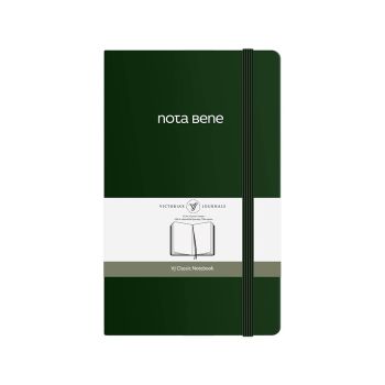 Blok Victoria s Journals Classic, trede platnice 13x21, Zelen