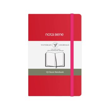 Blok, Victoria s Journals, Classic, trde platnice, 9 x 14 cm, rdeč